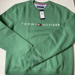 Tommy Hilfiger Green Sweatshirt Embroidered Logo